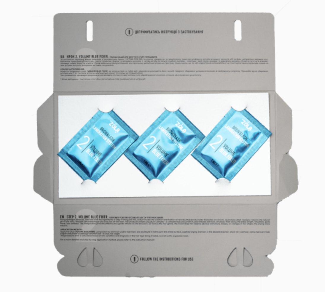 ZOLA Color Lab Set &ndash; Volume Blue Fixer (3 x 1ml) | Sterke Fixatie voor Brow & Lash Lift