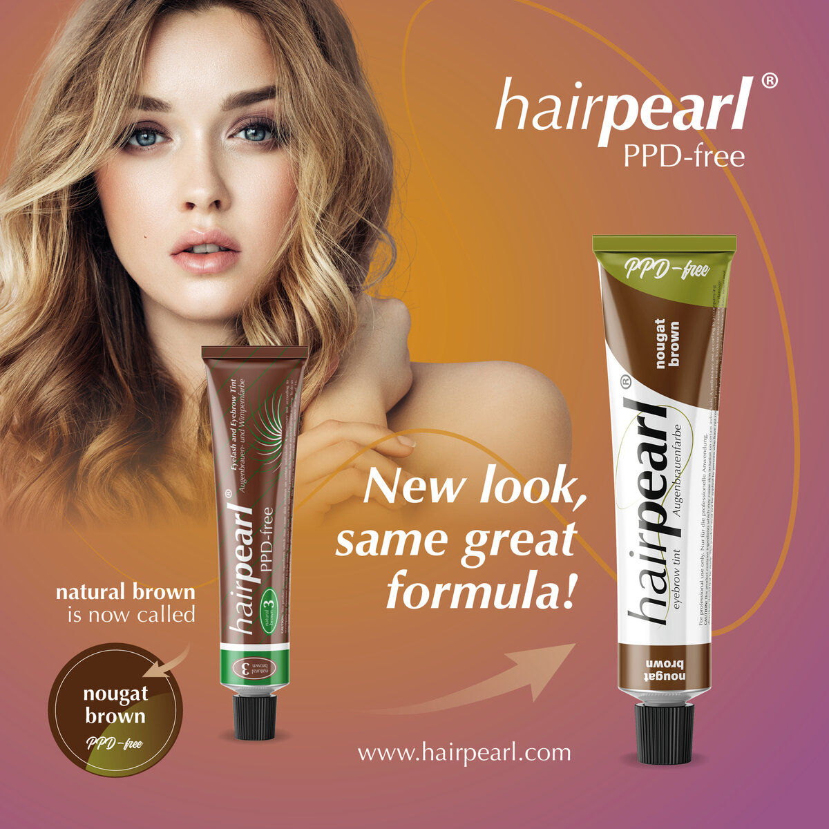 Hairpearl PPD-free Eyebrow Tint &ndash; Nougat Brown