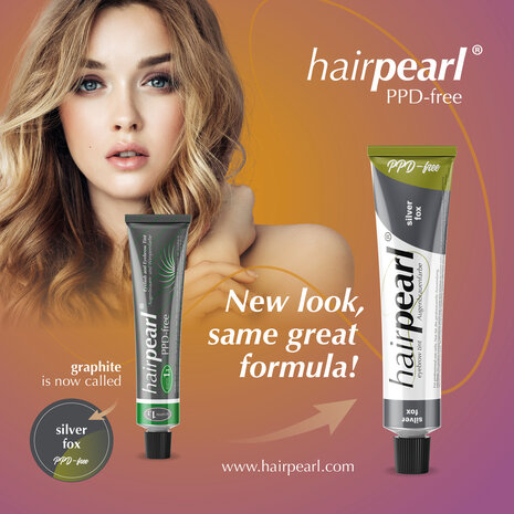 Hairpearl PPD-free Eyebrow Tint – Silver Fox