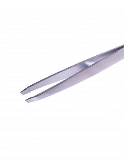 ZOLA PROFESSIONAL TWEEZERS FOR EYEBROWS SILVER (BEVELED)