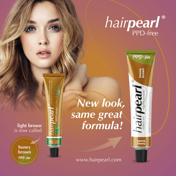 Hairpearl PPD-free Eyebrow Tint &ndash; Honey Brown