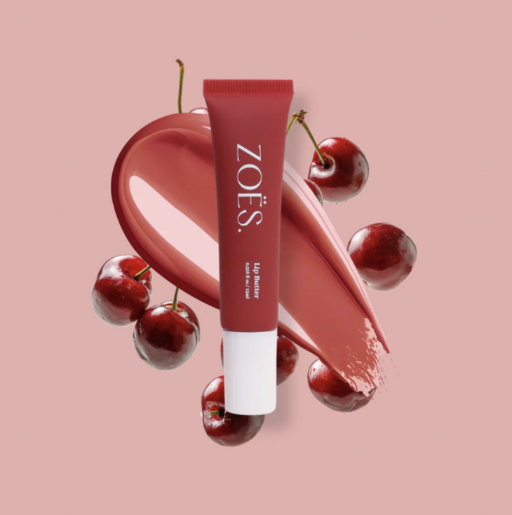 Zoes | Lip Butter Cherry 15ml | Hydraterende Lipverzorging met SPF 8 &amp; High Shine