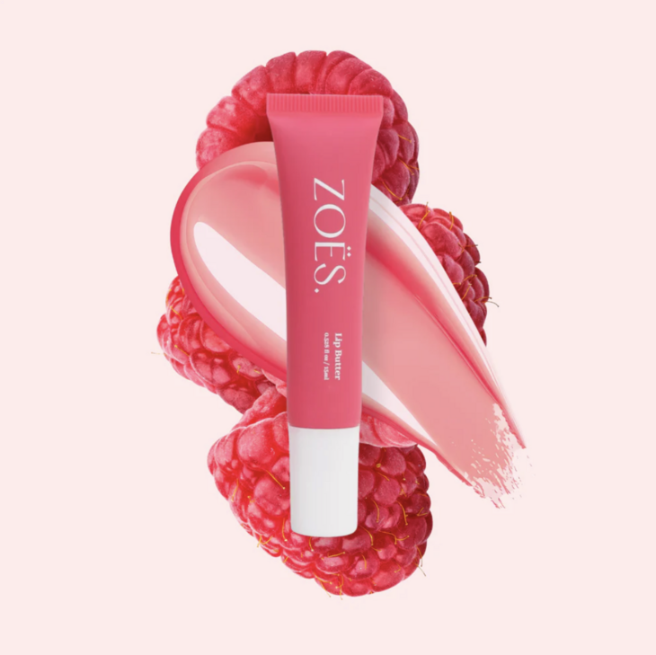 Zoes | Lip Butter Raspberry 15ml | Hydraterende Lipverzorging met SPF 8 &amp; High Shine